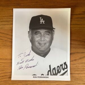 Los Angeles Dodgers RON PERRANOKSI Signed Photo